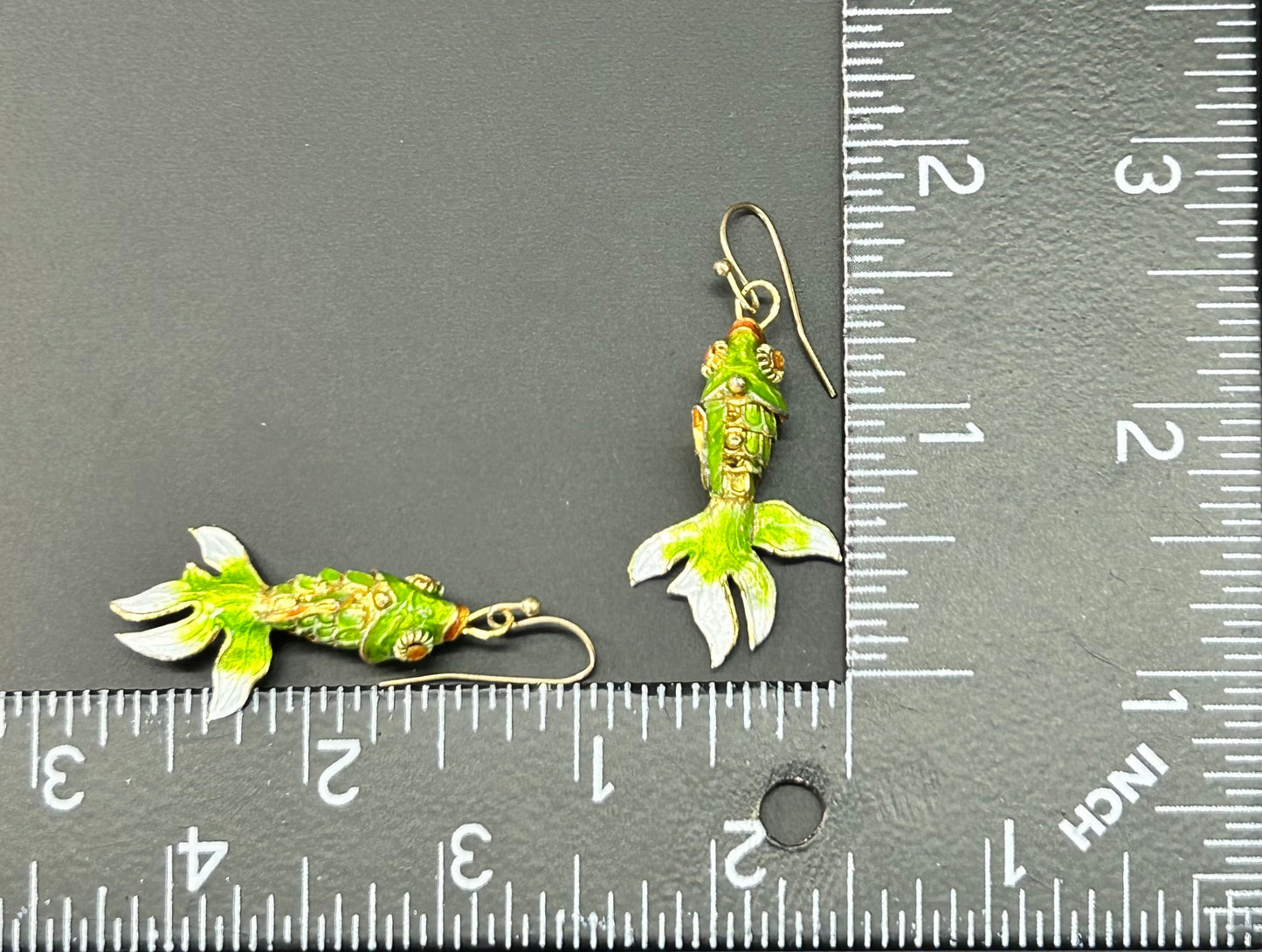 Cloisonné Koi Fish Earrings