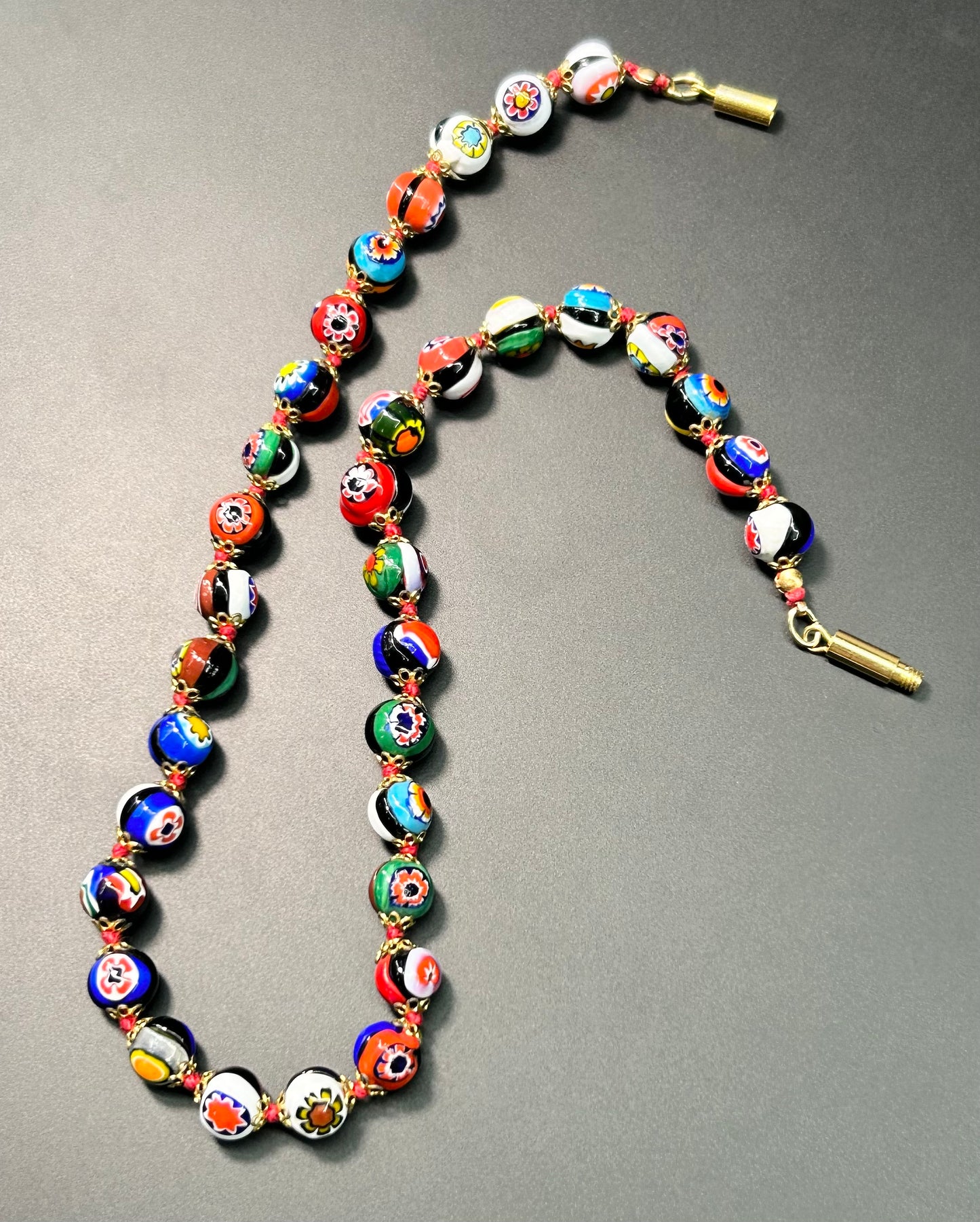 Venetian Millefiori Glass Bead Necklace