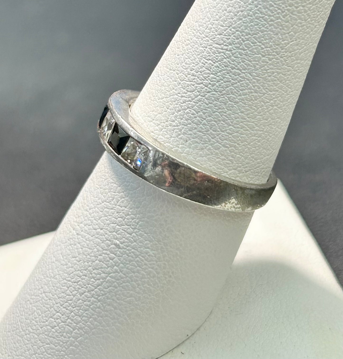 Sterling Silver CZ Band Ring