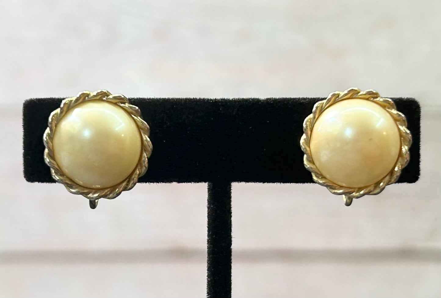 Hobe Faux Pearl Clip Earrings