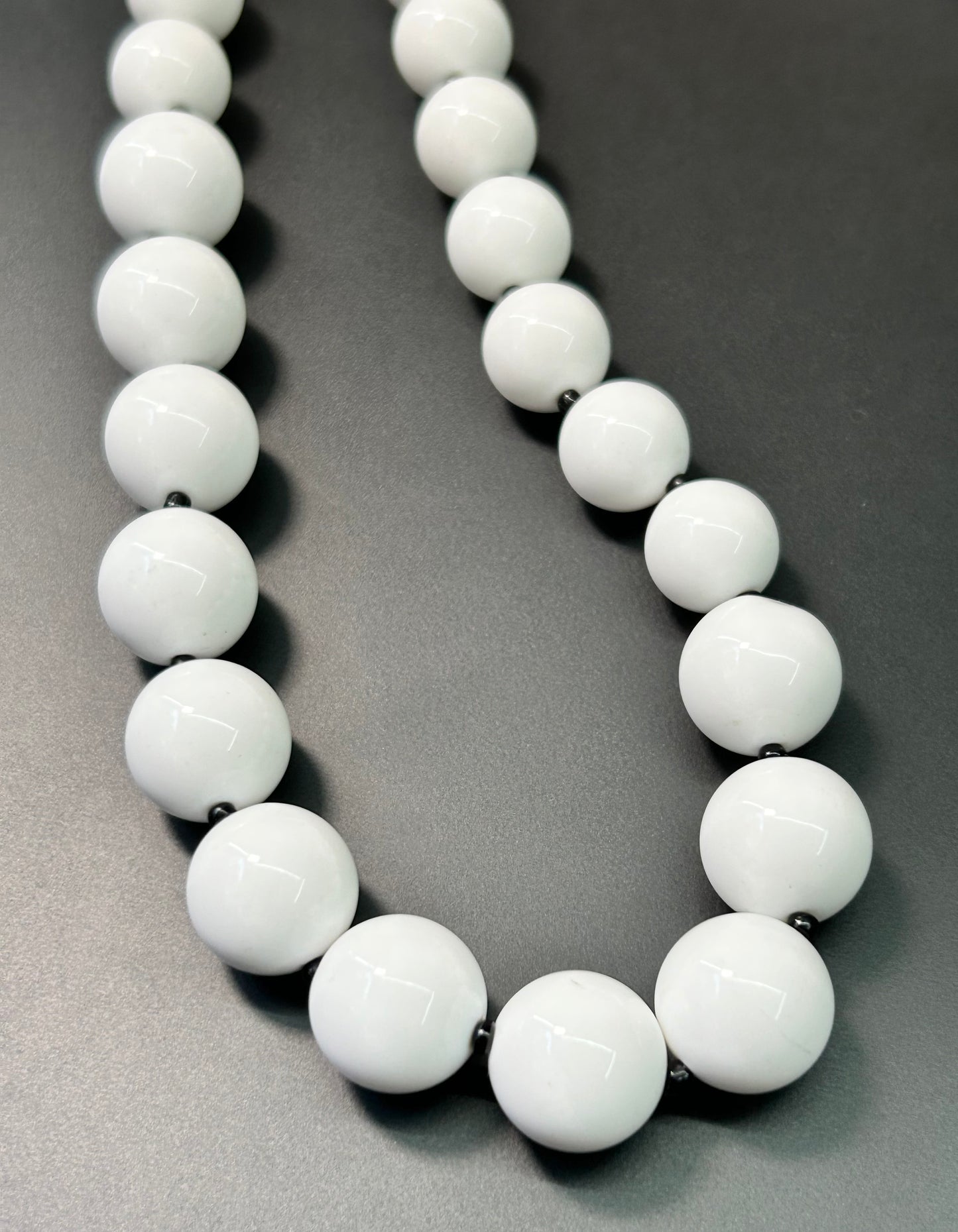 Acrylic White Bead Necklace