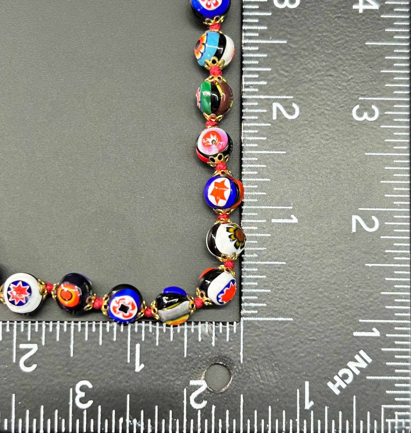 Venetian Millefiori Glass Bead Necklace