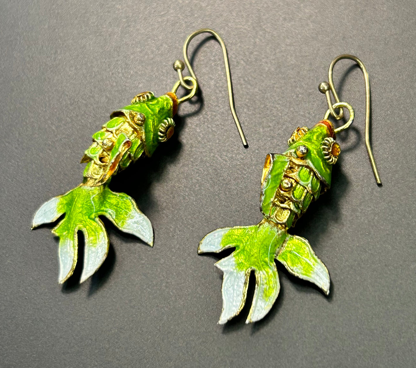 Cloisonné Koi Fish Earrings