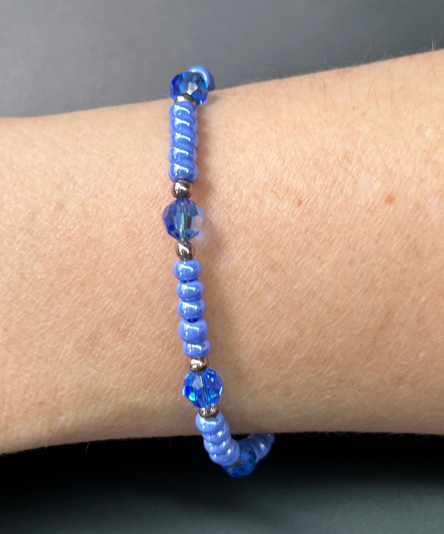 Sterling Silver Glass Bead Bracelet