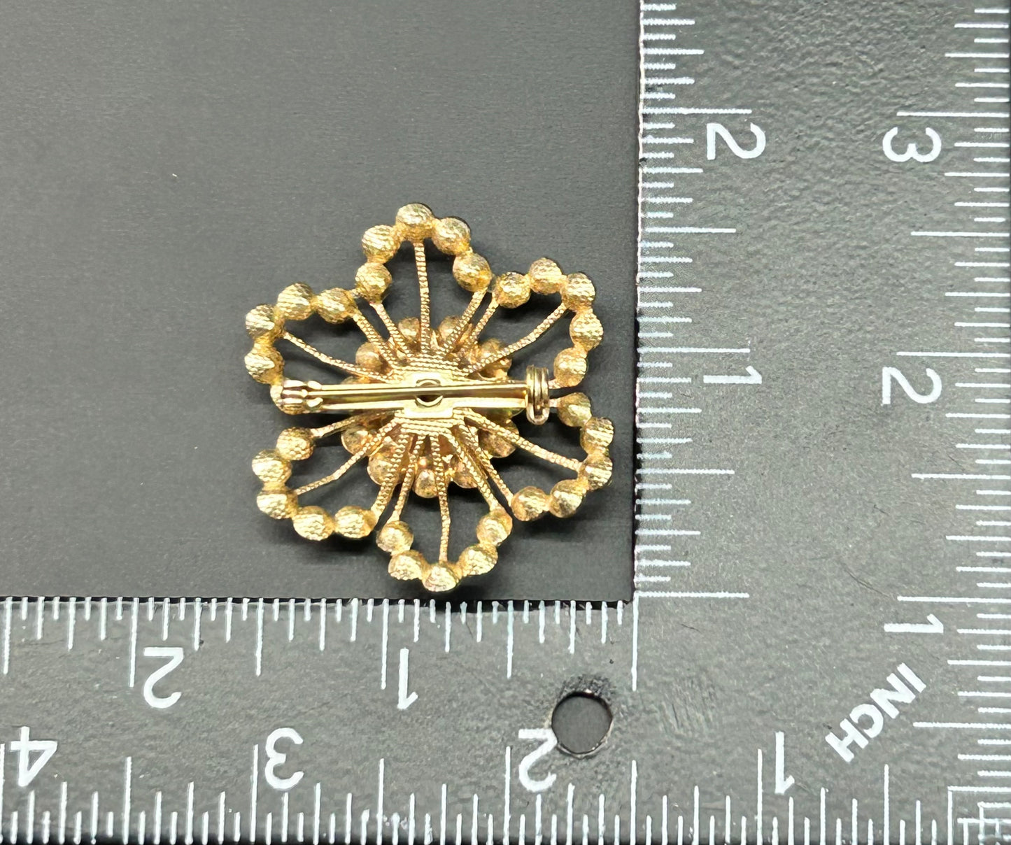 Blue Rhinestone Brooch