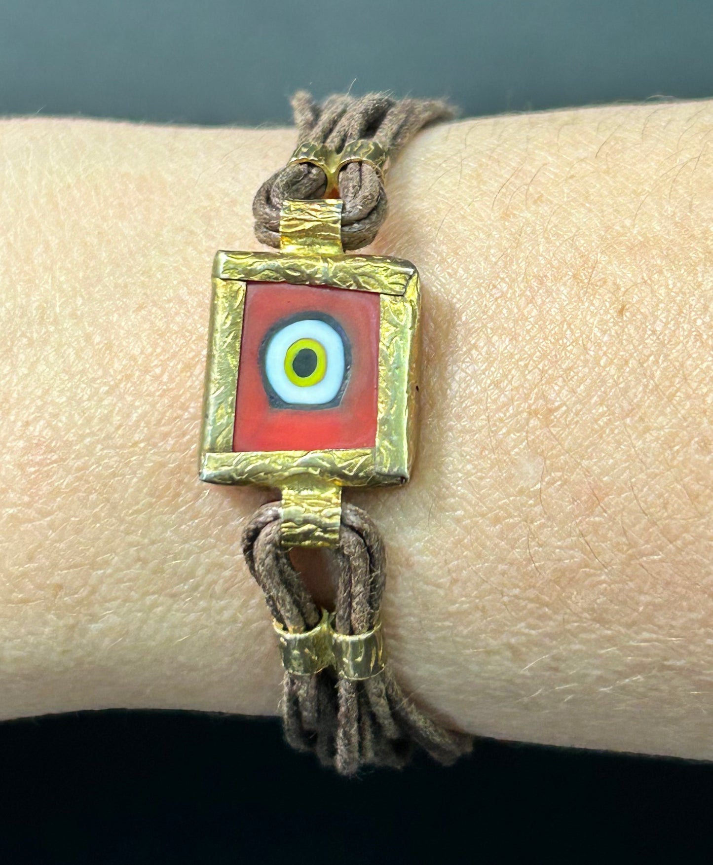 Sterling Silver Vermeil Evil Eye Bracelet