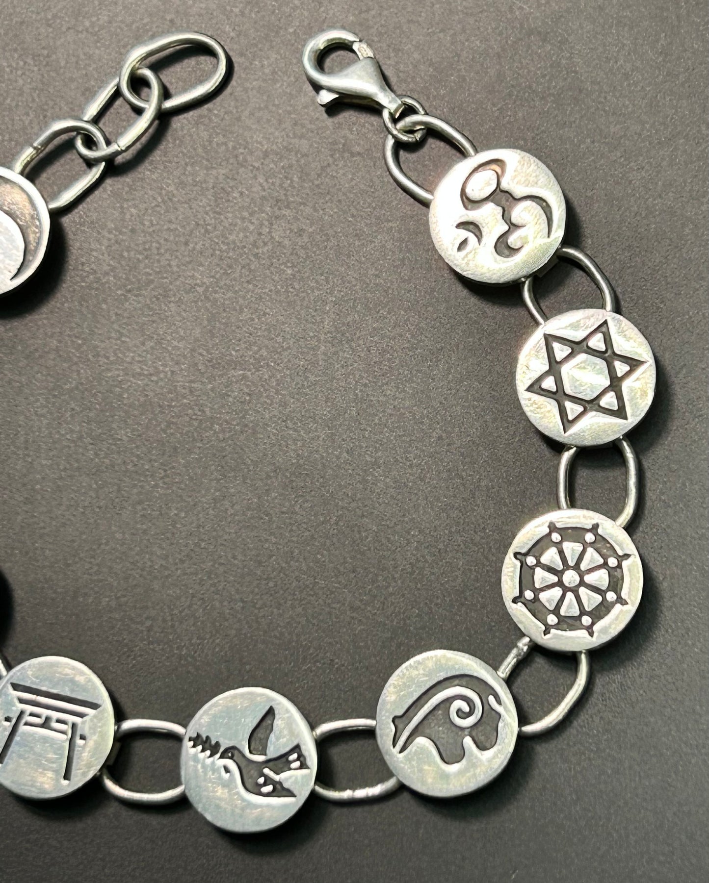 Sterling Silver Coexist Bracelet