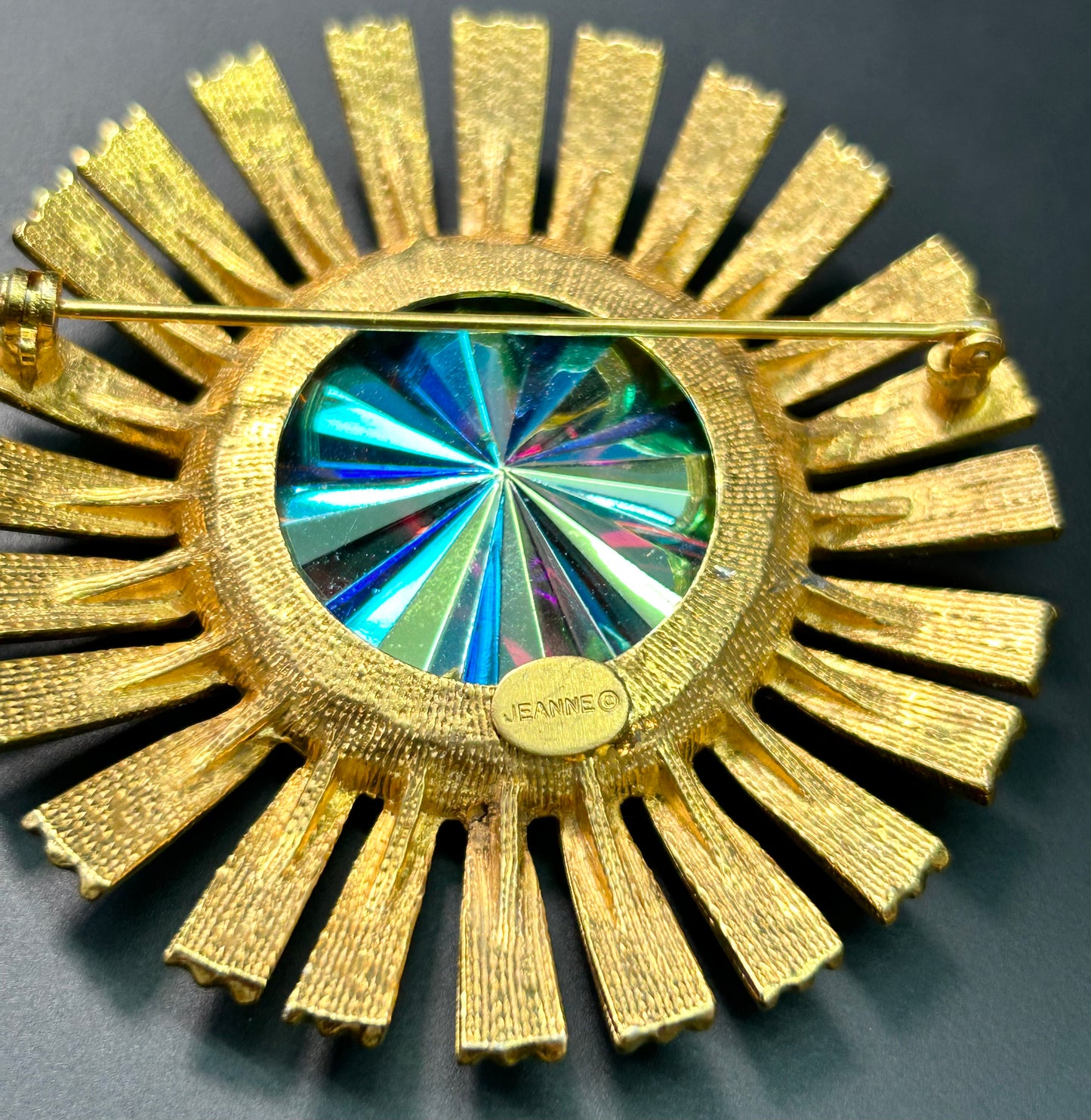 Jeanne Vintage Sunburst Brooch