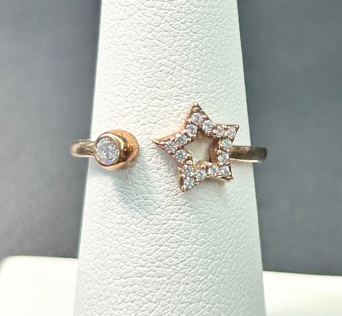 Sterling Silver Vermeil Star Ring