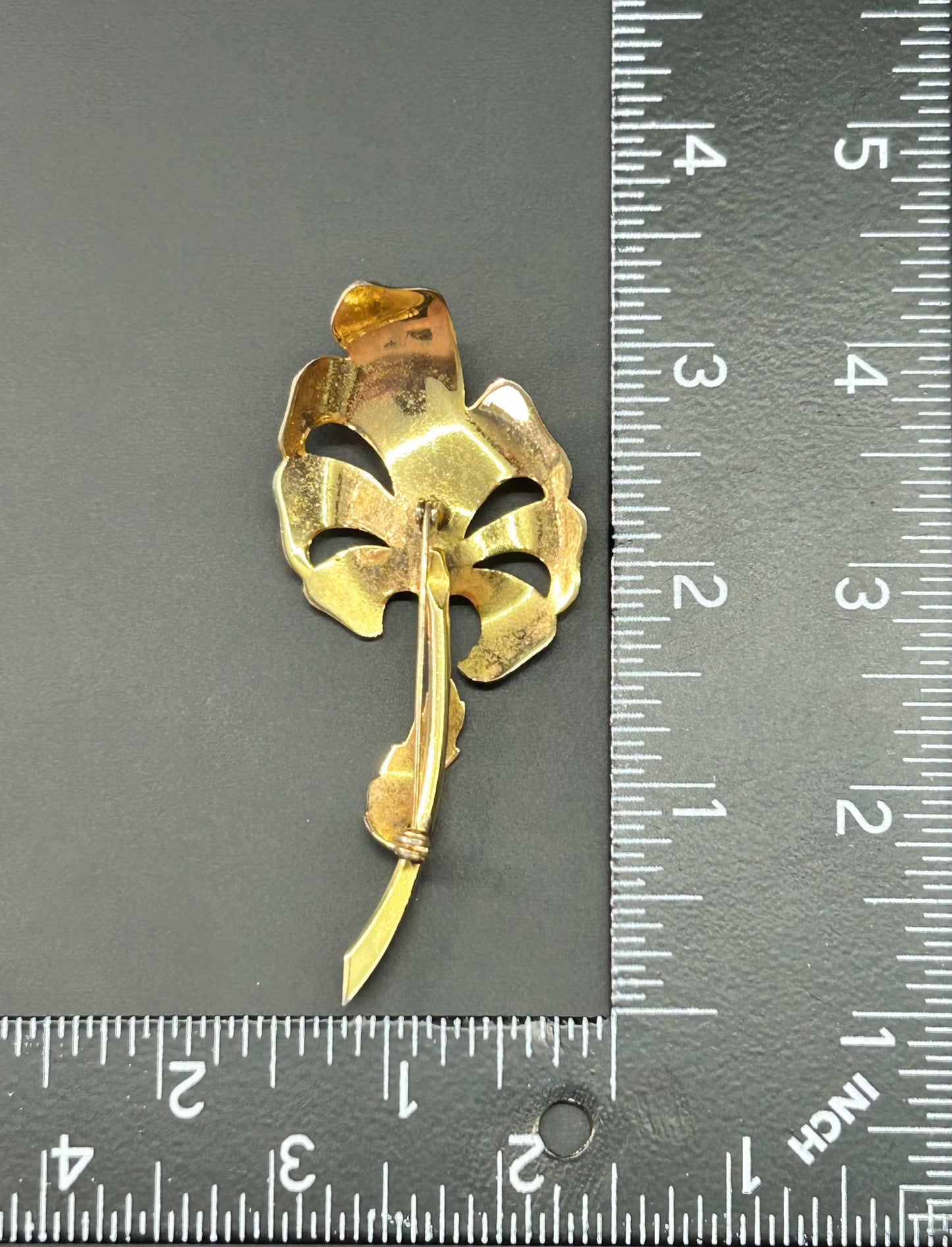 Damascene Flower Brooch