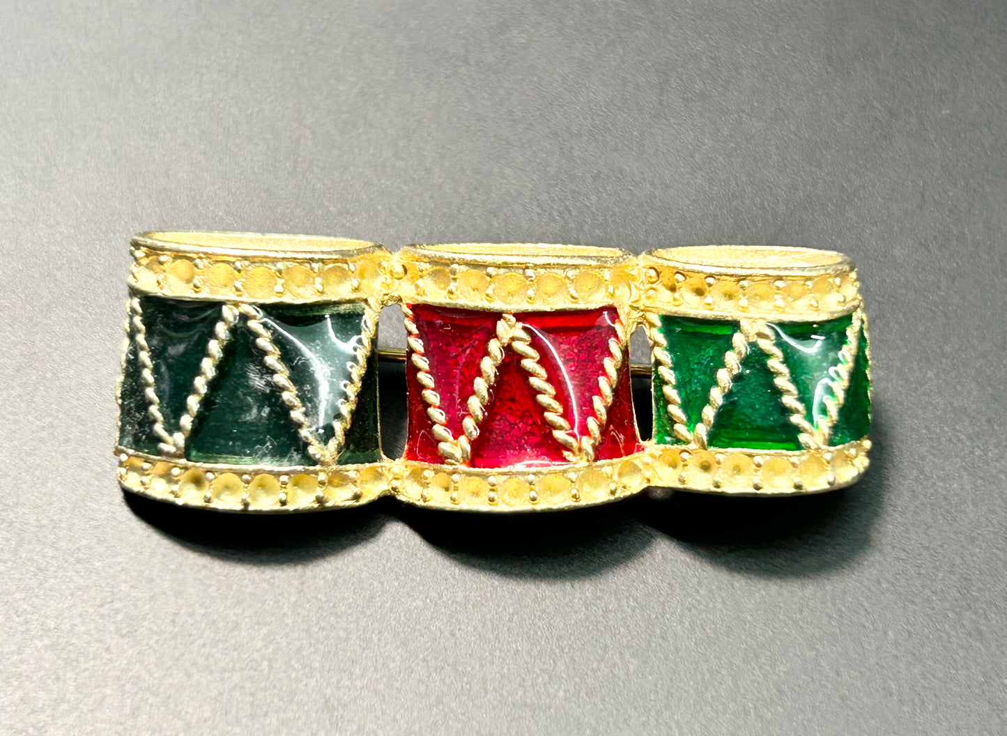 Drum Brooch
