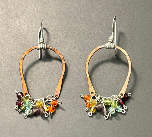 Copper Glass Bead Earrings