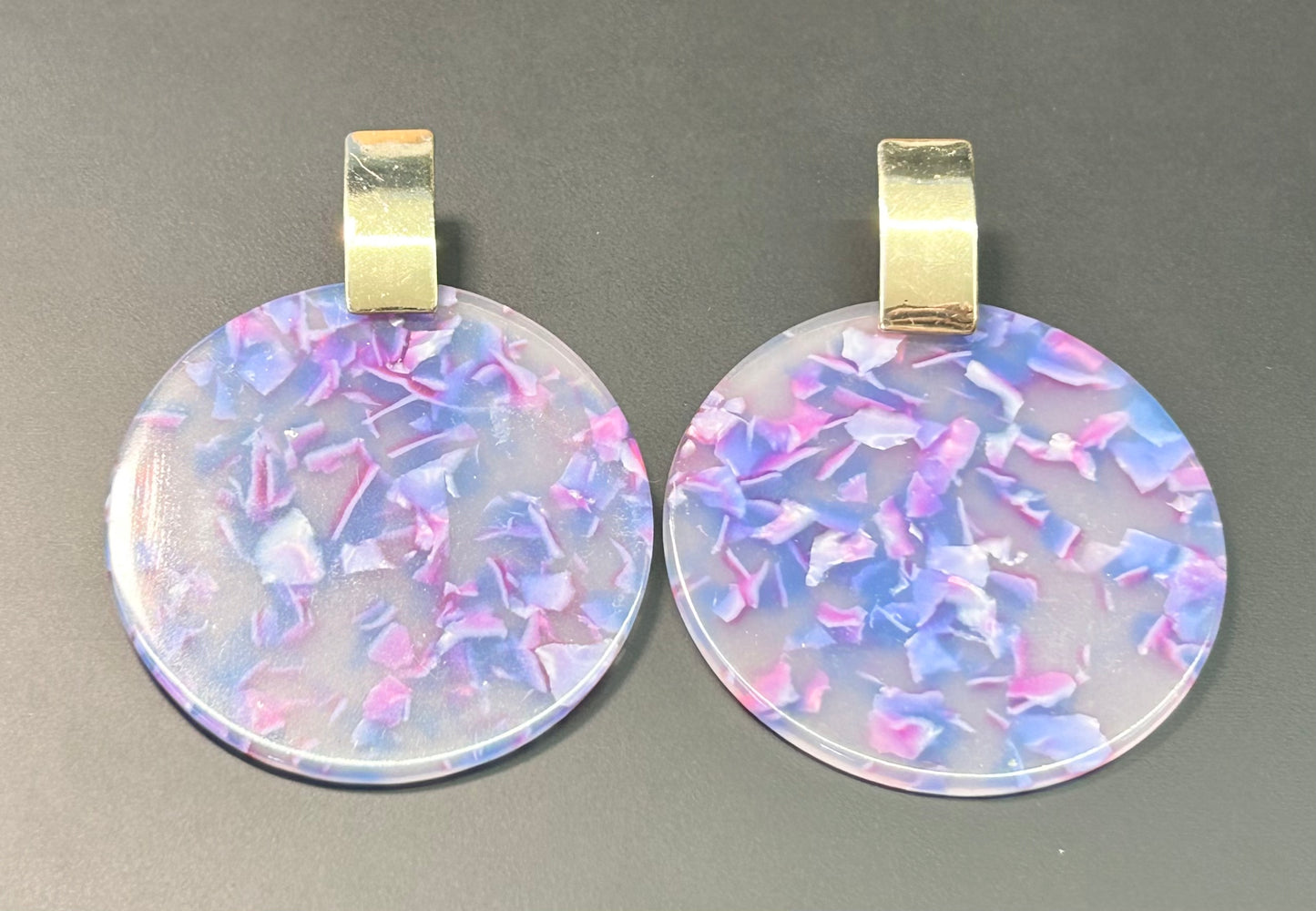 Purple Acrylic Earrings