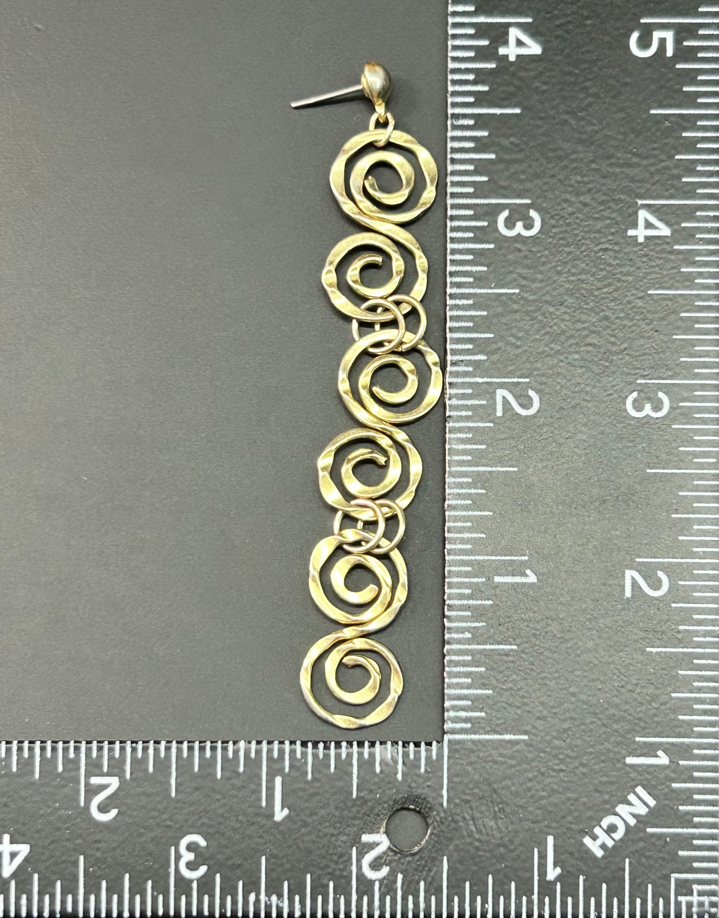 Gold Tone Swirl Earrings