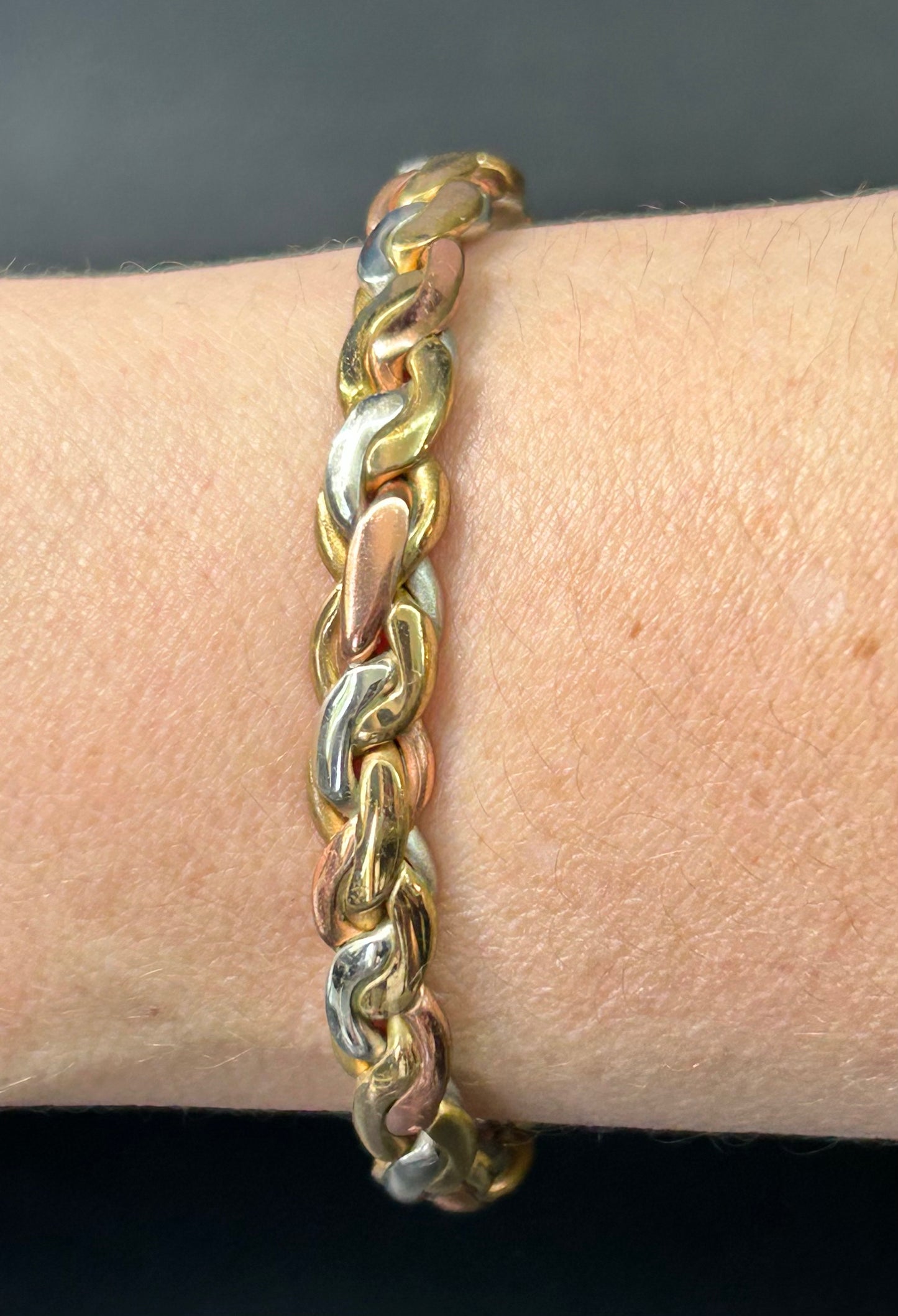 Sergio Copper Brass & Stover Tone Bracelet