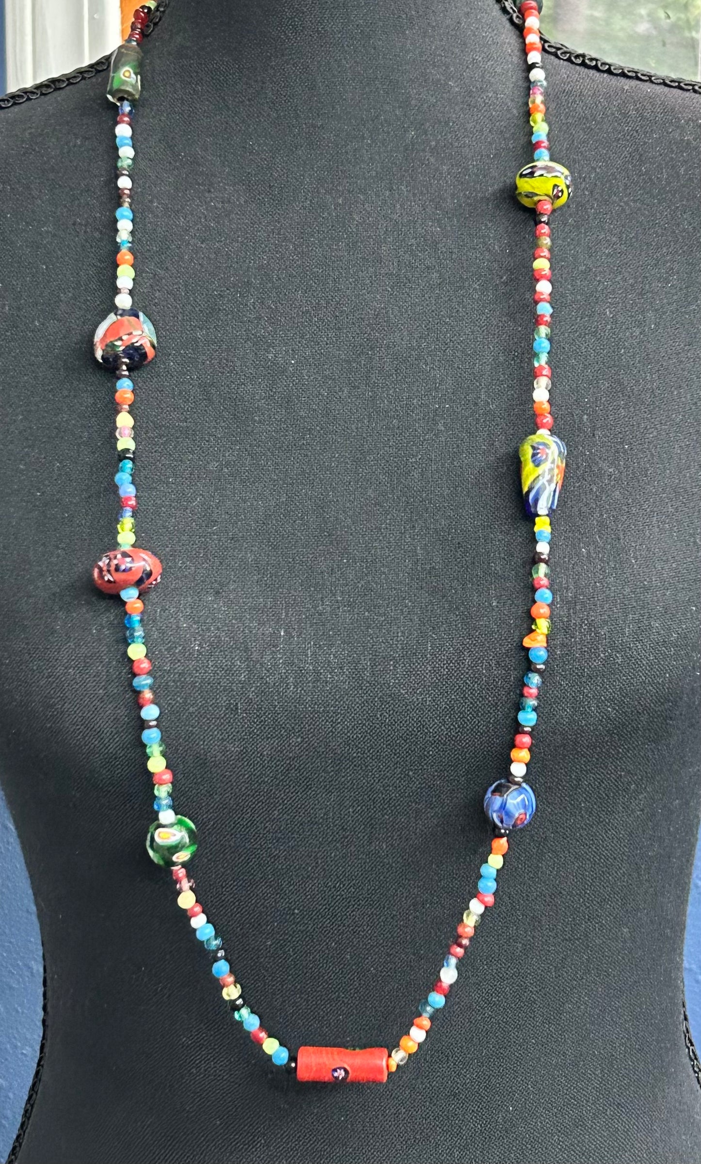 Venetian Glass Bead Necklace