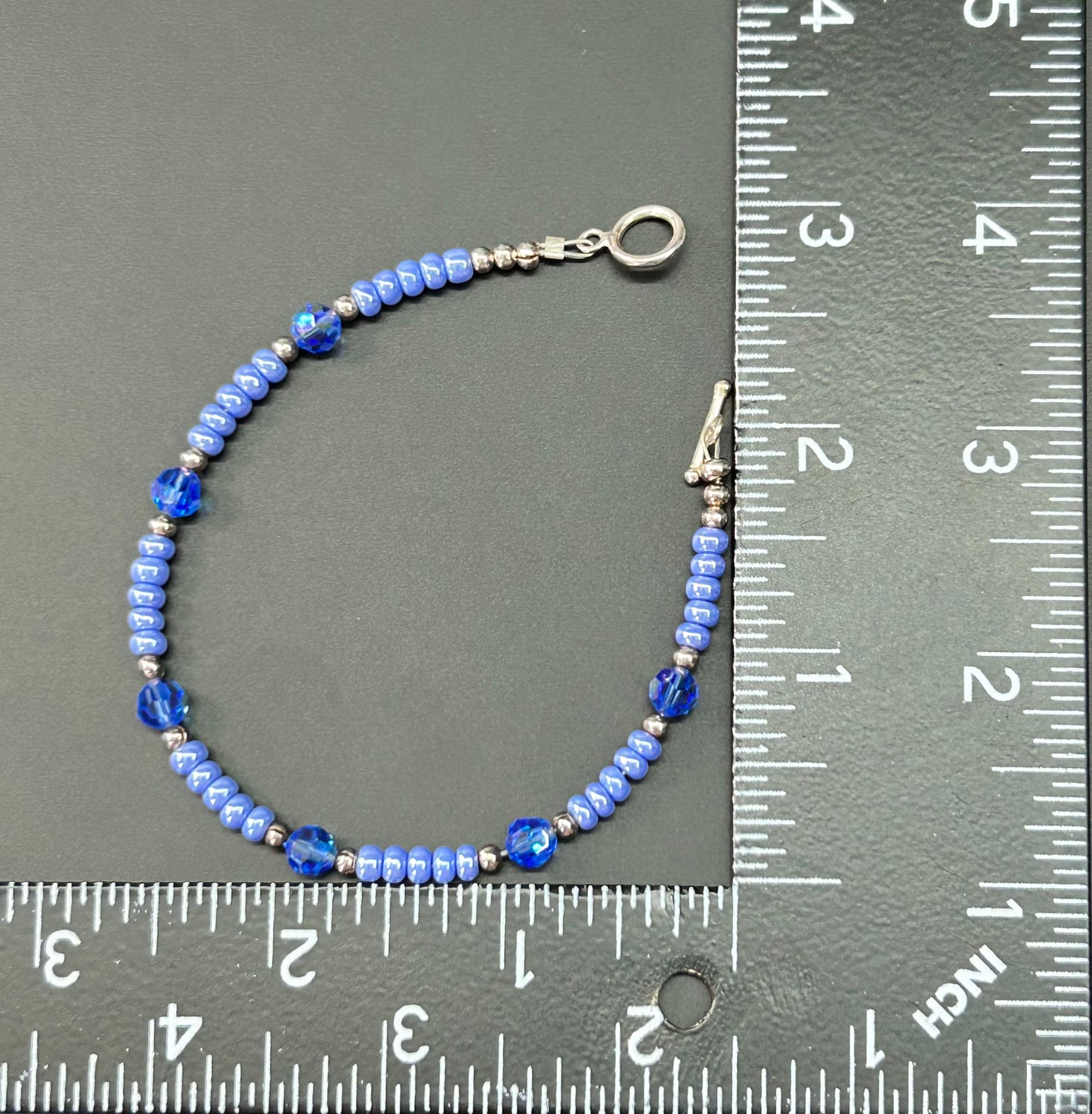 Sterling Silver Glass Bead Bracelet