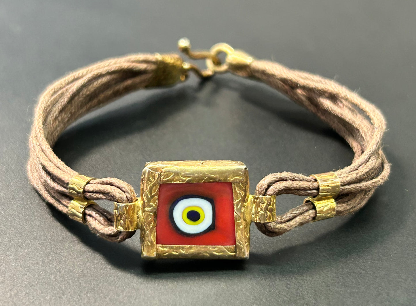 Sterling Silver Vermeil Evil Eye Bracelet