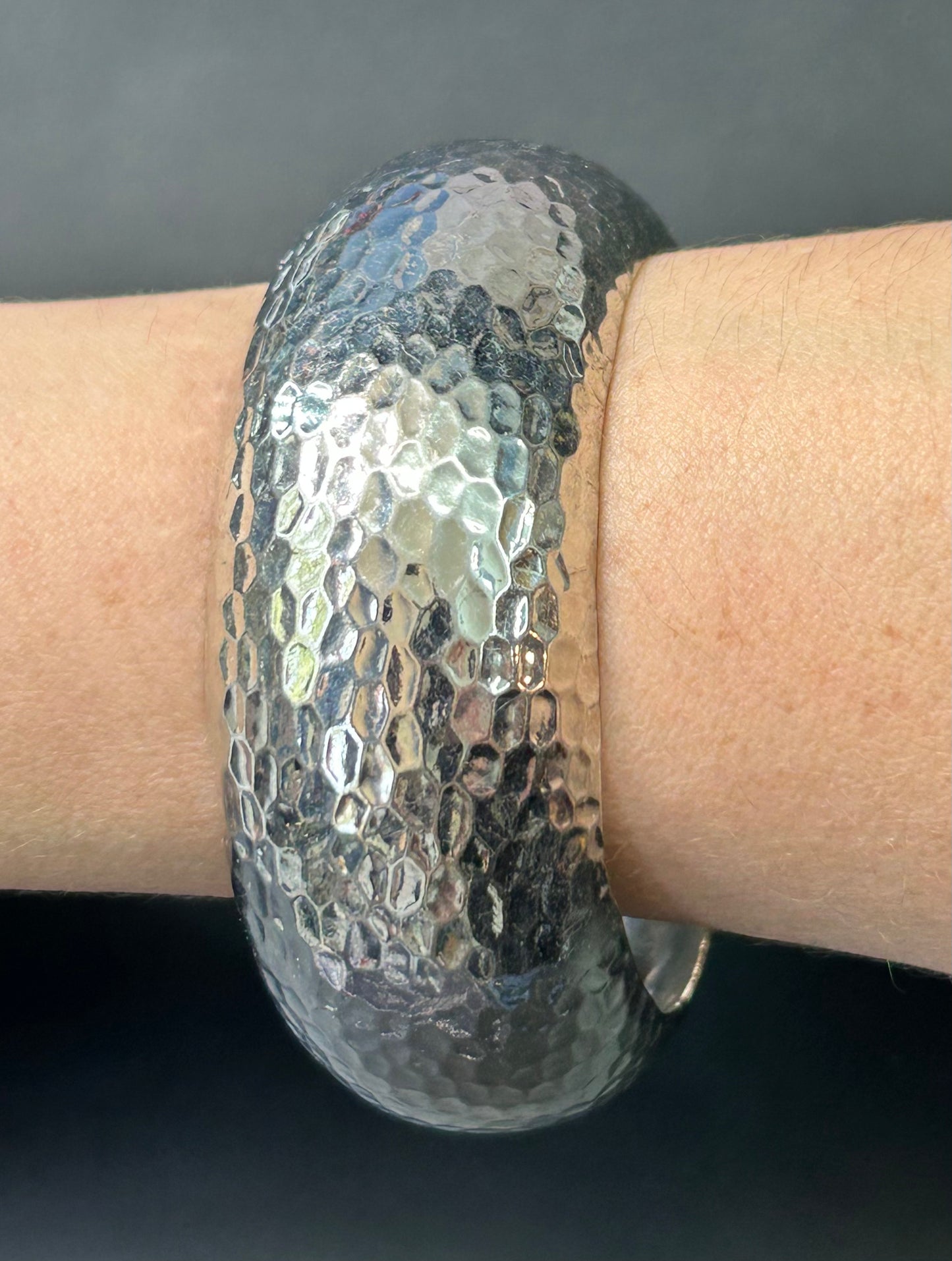 Hammered Bangle Bracelet