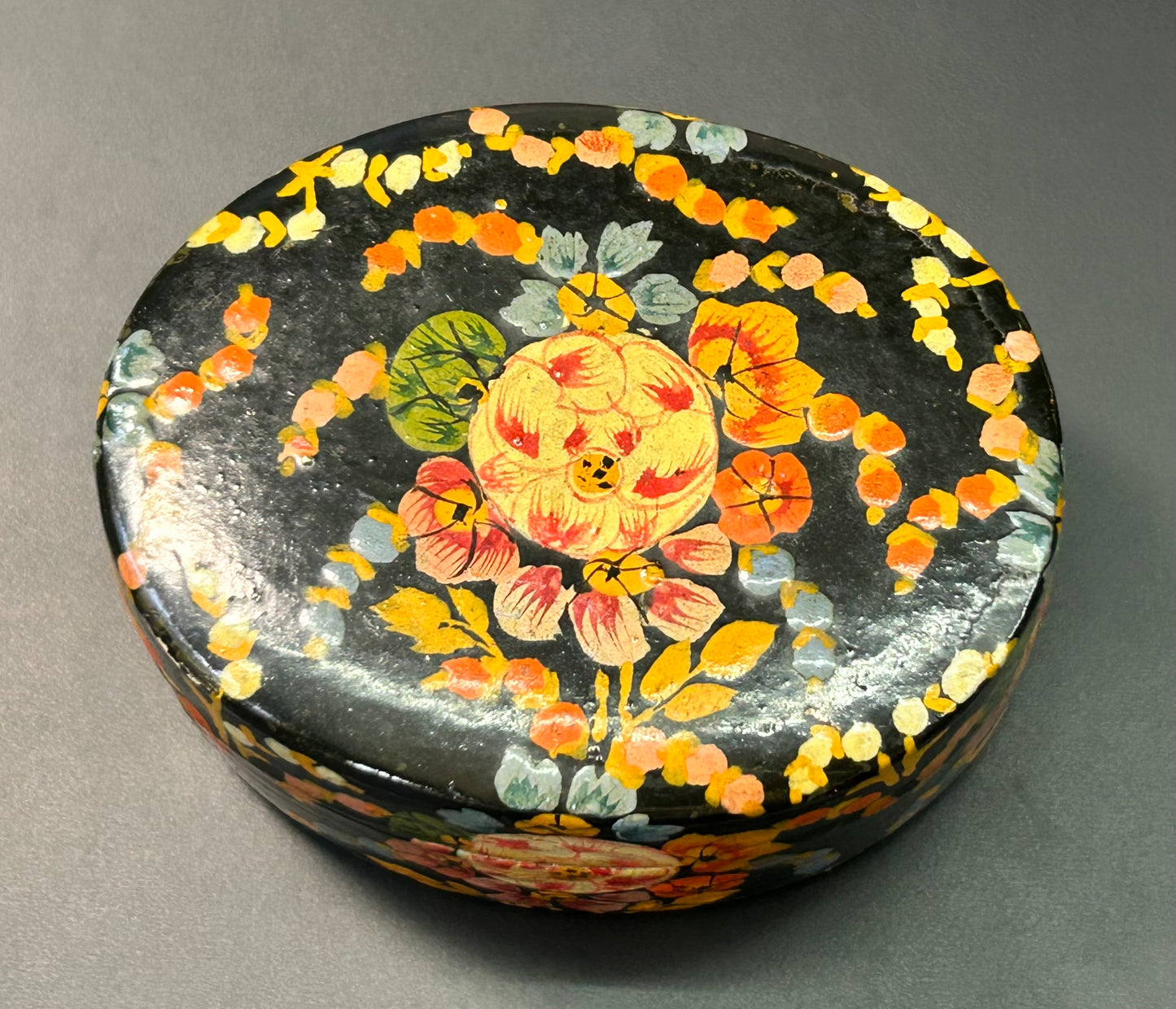 Kashmir Hand Painted Trinket Box