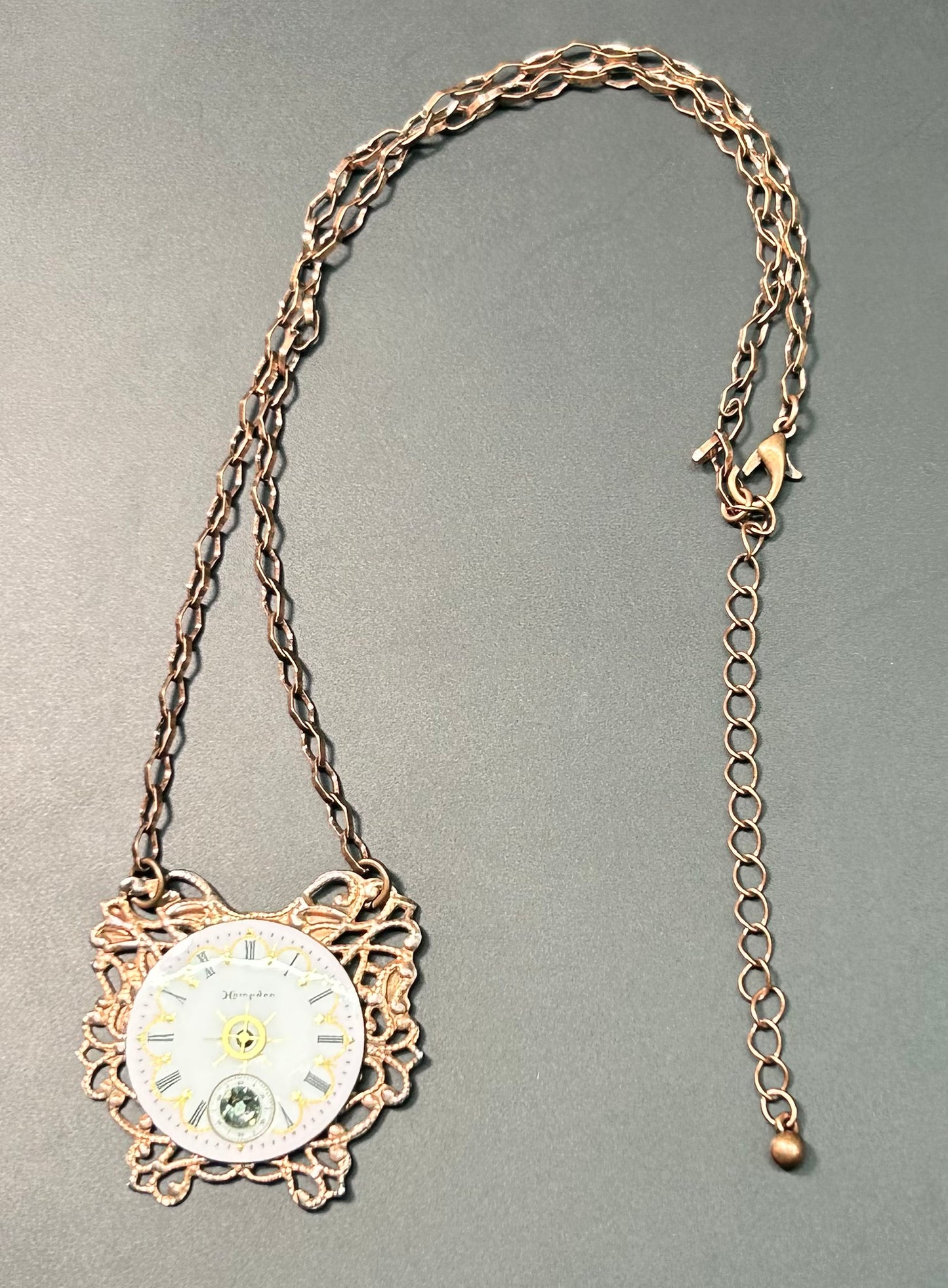 Steampunk Clock Face Necklace