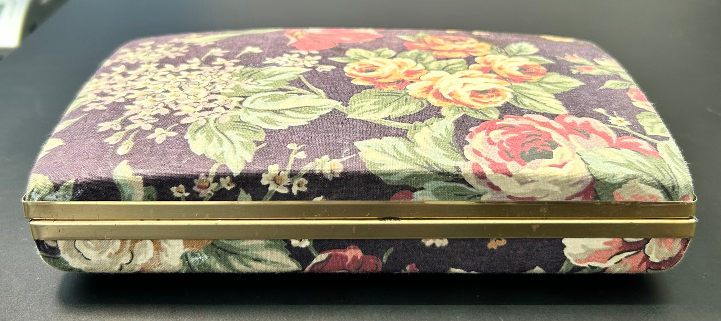 Vintage Clamshell Travel Jewelry Box