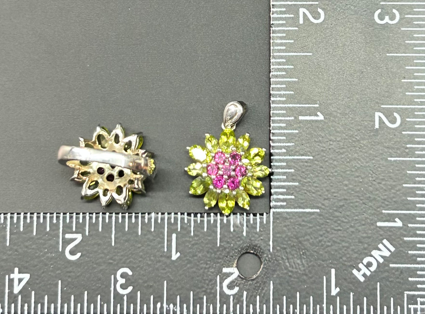 Sterling Silver CZ Ring & Pendant Set