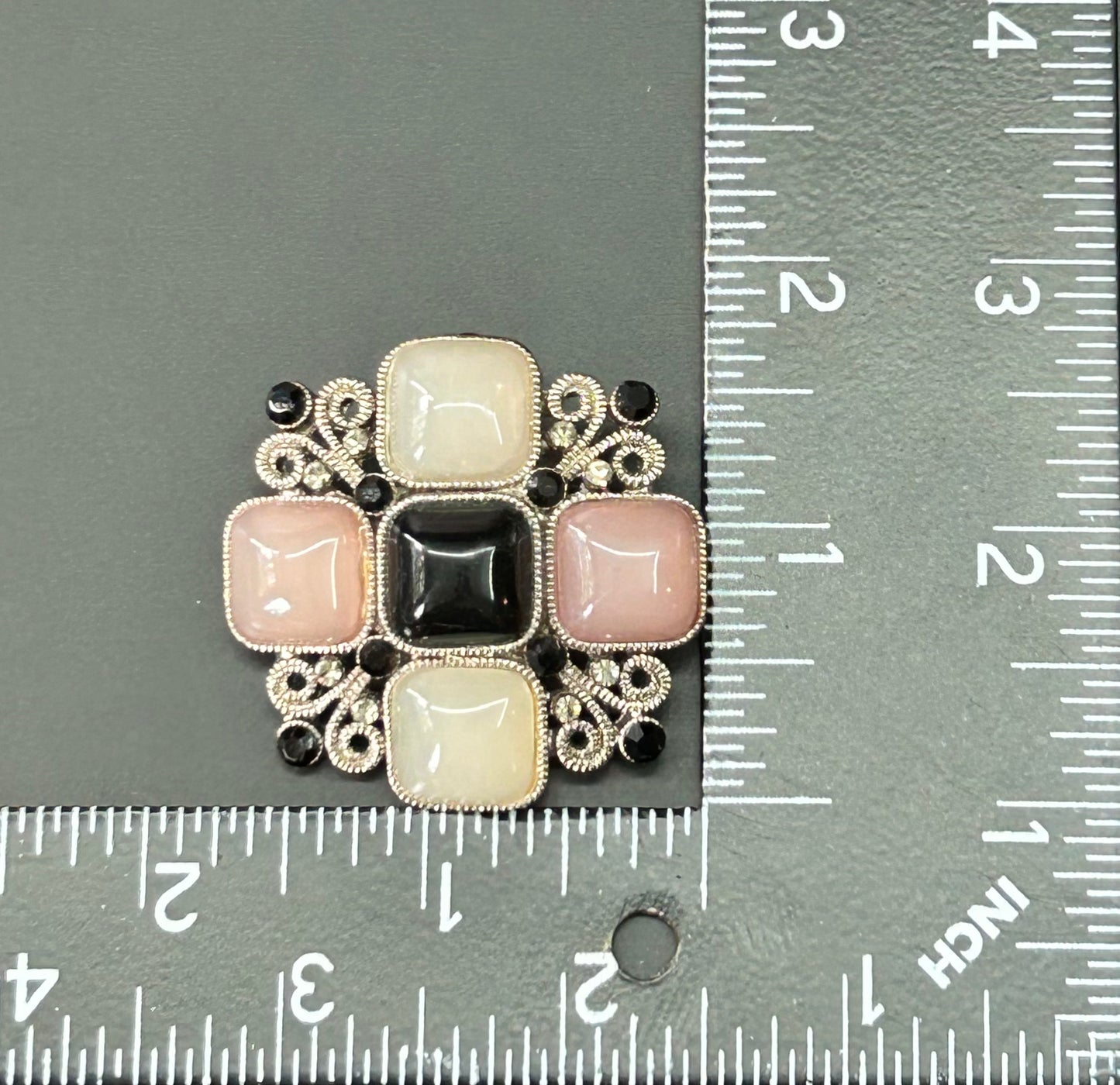 Resin & Rhinestone Brooch
