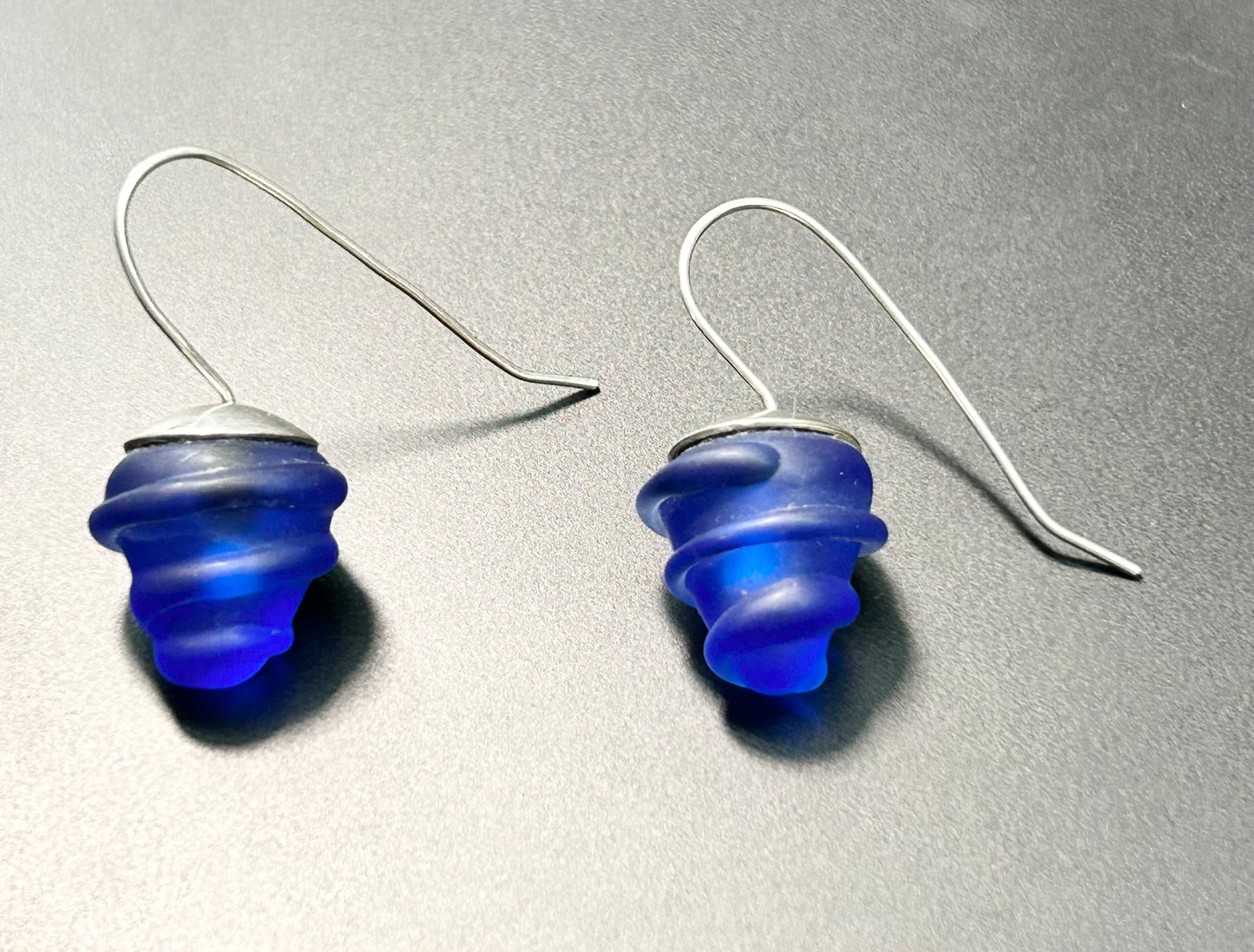 Sterling Silver Art Glass Earrings