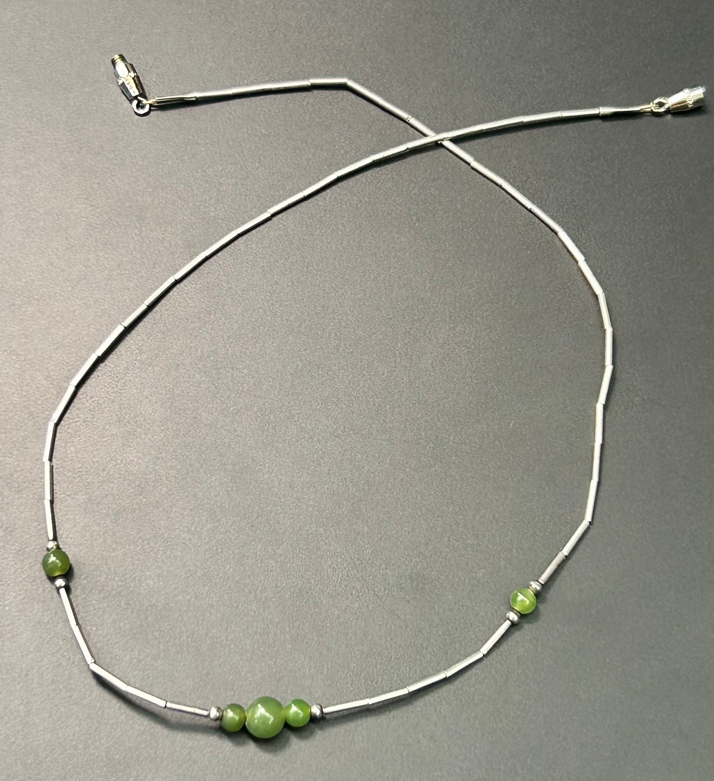 Liquid Sterling Silver Stone Necklace