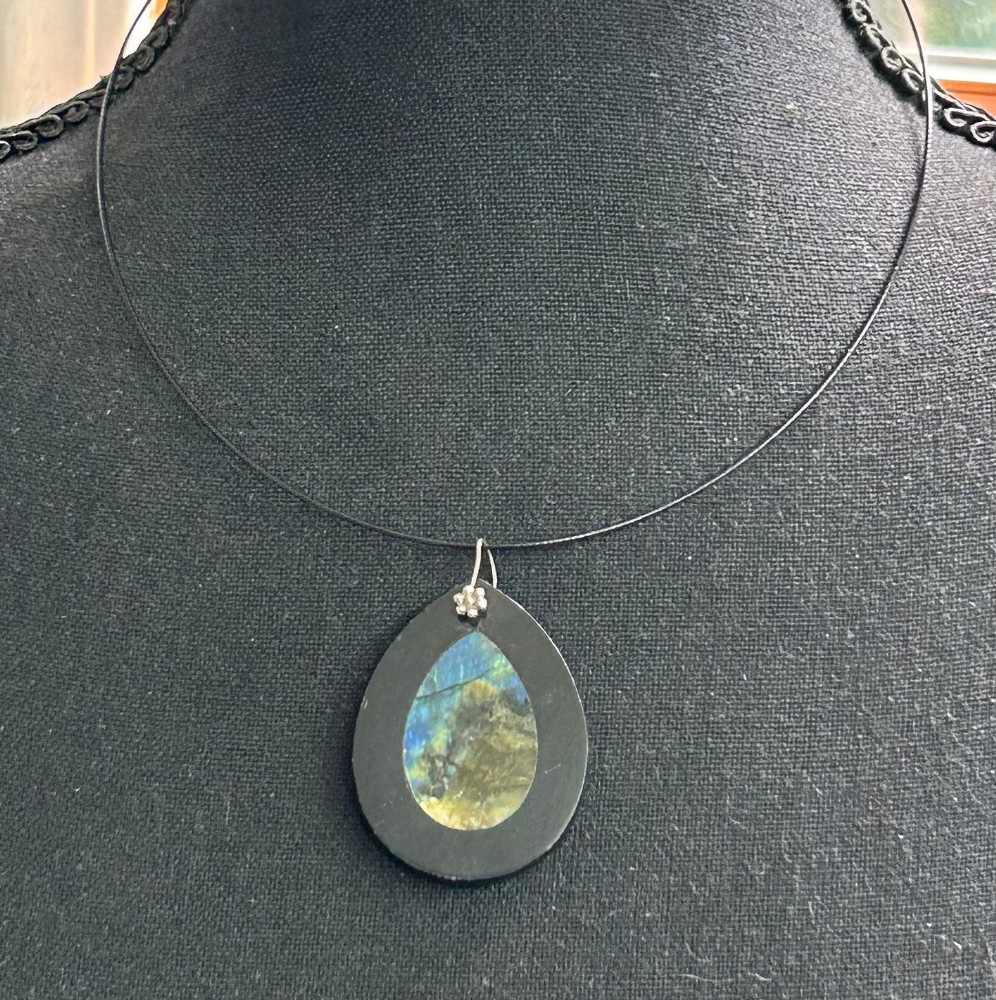 Sterling Silver Labradorite Cord Necklace
