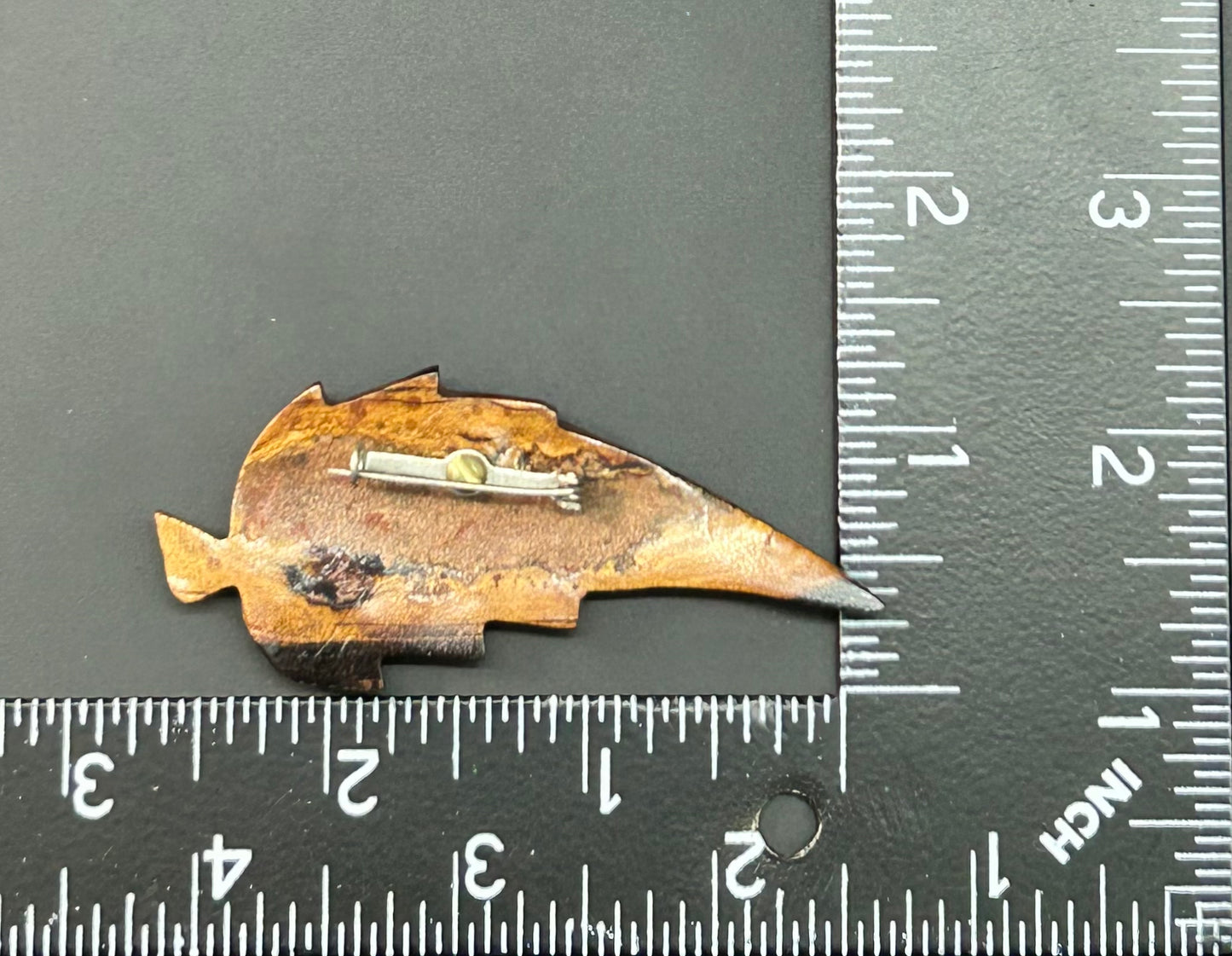 Wood Leaf Brooch