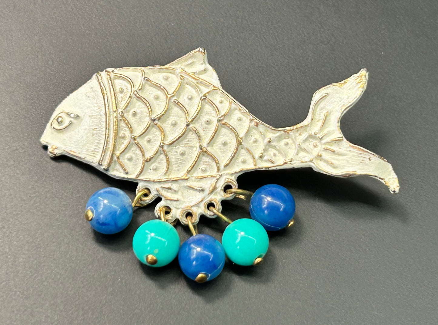 Enamel Fish Brooch