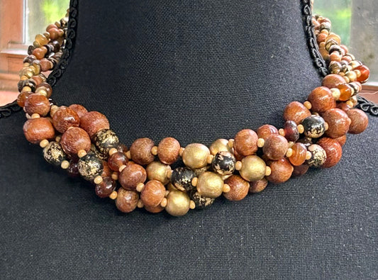 Wood Bead Neclace
