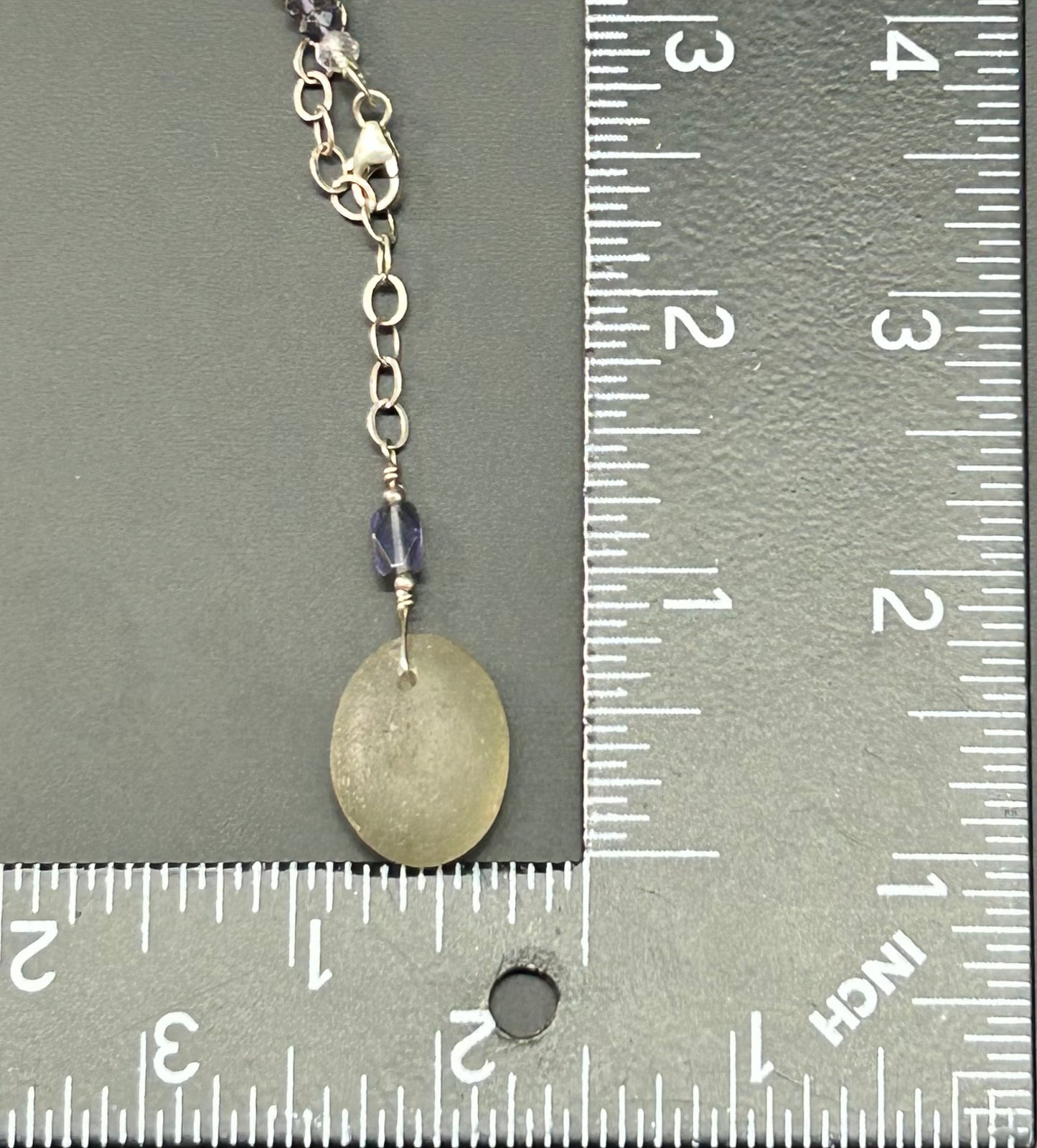 Sterling Silver Glass Bead Necklace