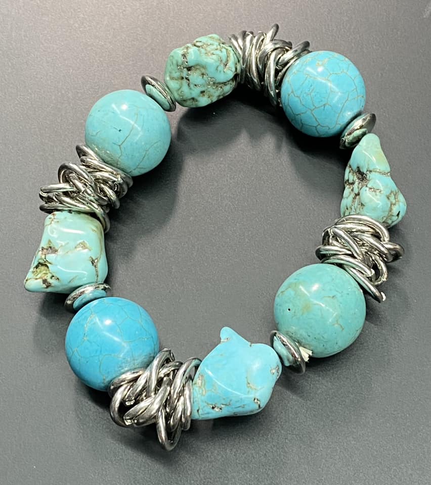 Dyed Stone Chunky Stretch Bracelet