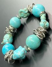 Dyed Stone Chunky Stretch Bracelet