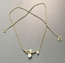 Sterling Silver Vermeil CZ Necklace