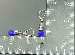 Sterling Silver Glass Bead Earrings