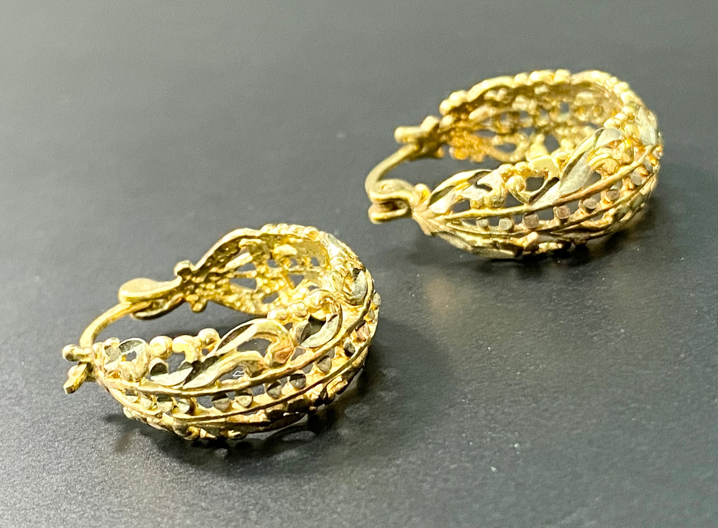 Sterling Silver Vermeil Hoop Earrings