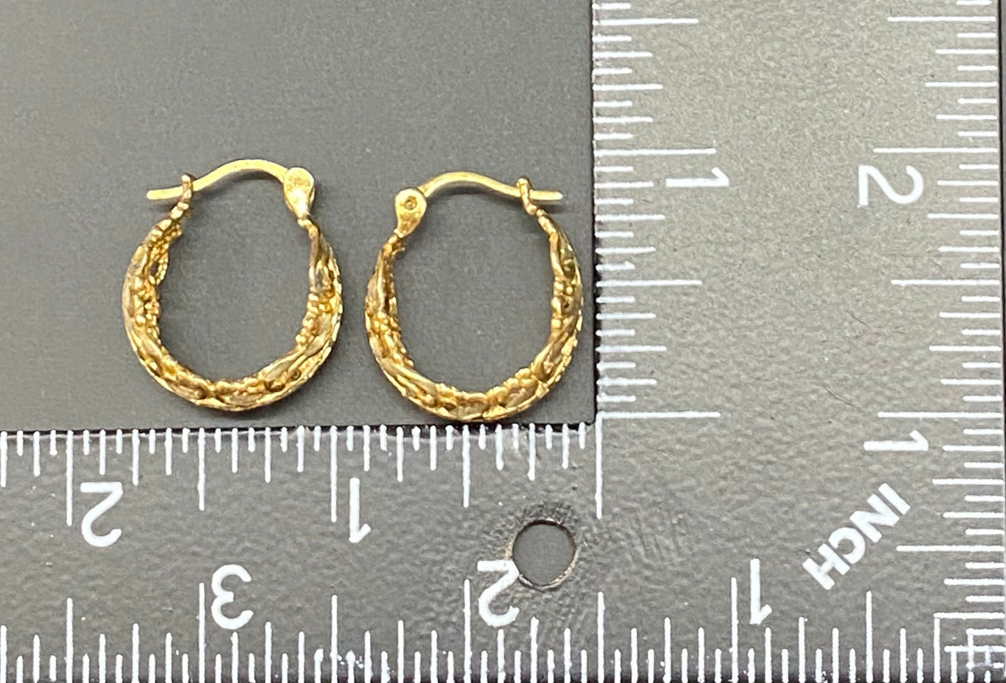 Sterling Silver Vermeil Hoop Earrings