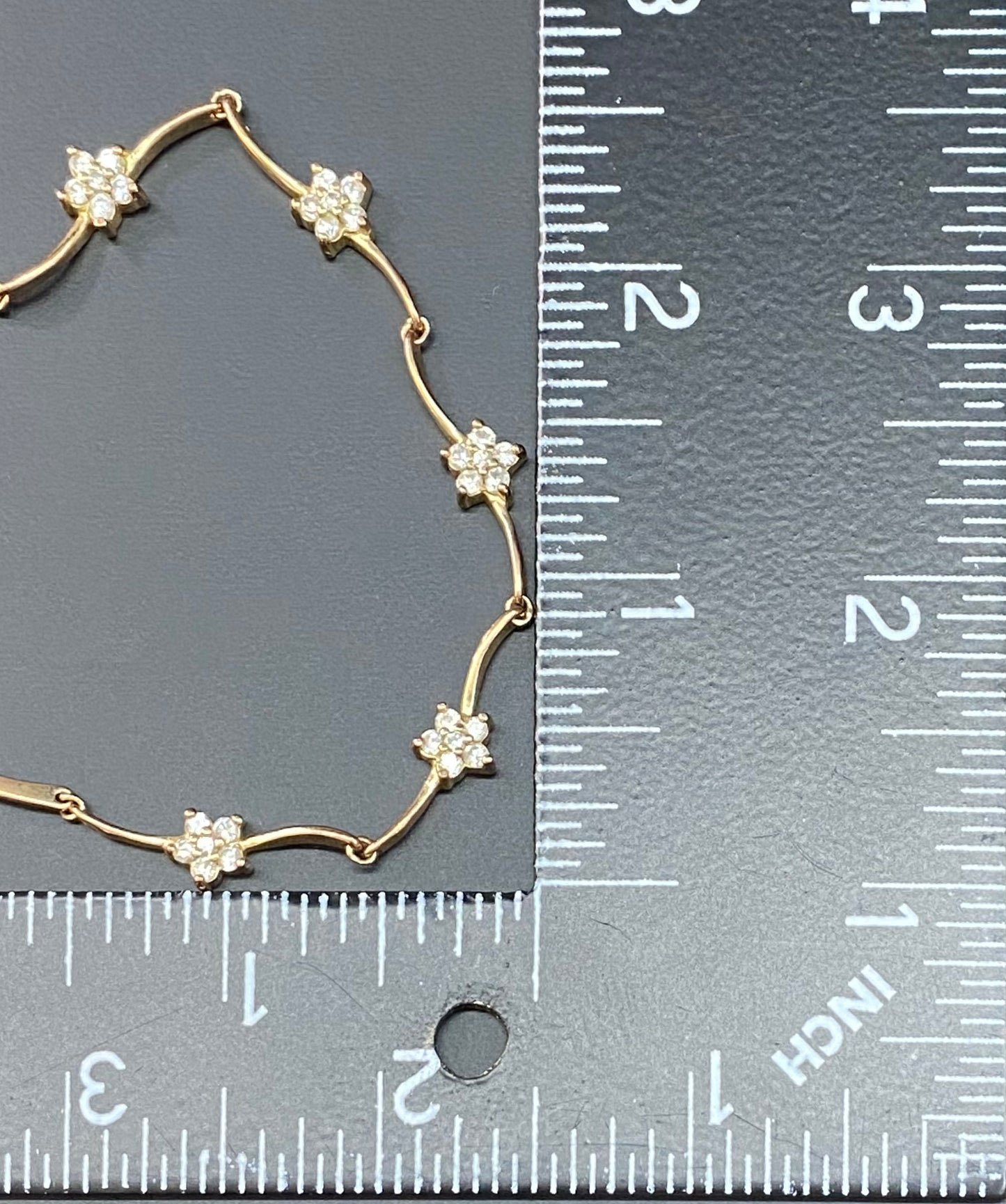 Sterling Silver Vermeil Flower Bracelet
