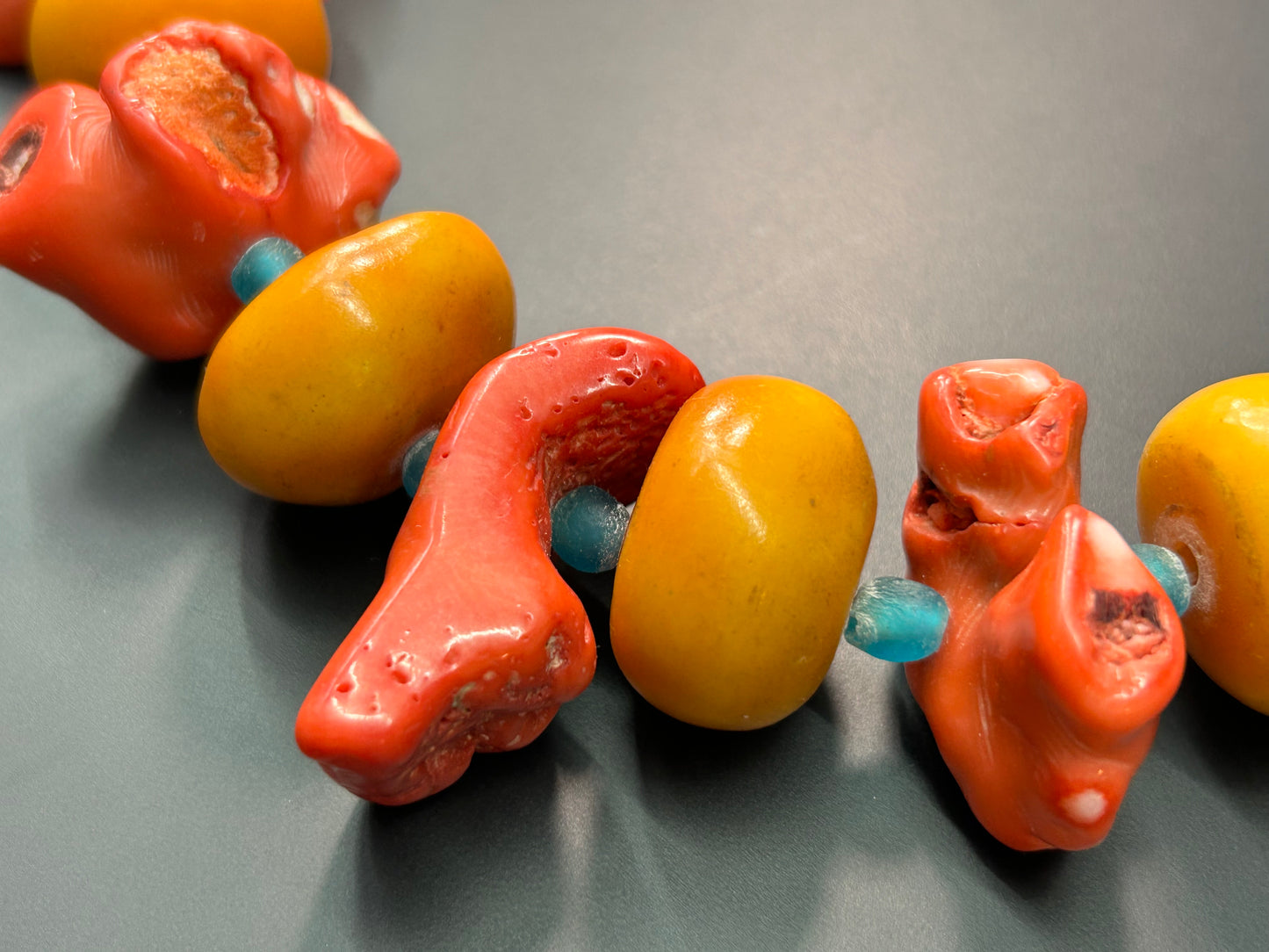 Chunky Coral Tribal Necklace