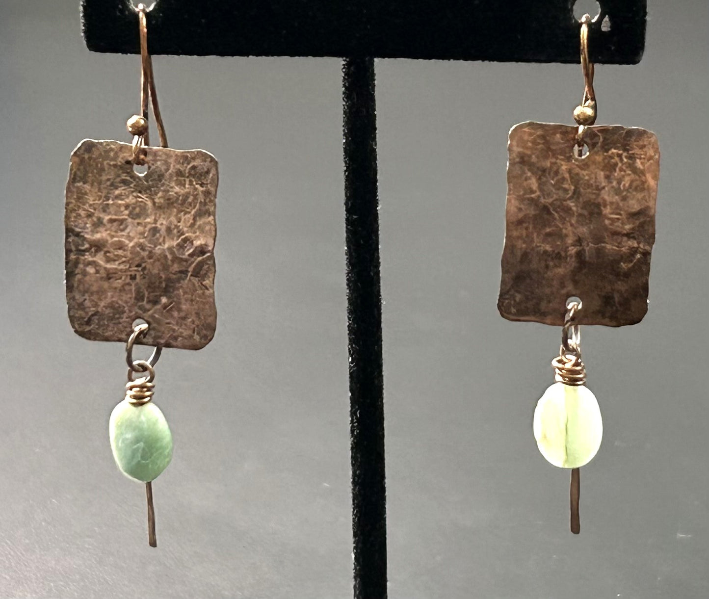 Artisan Copper Amazonite Earrings