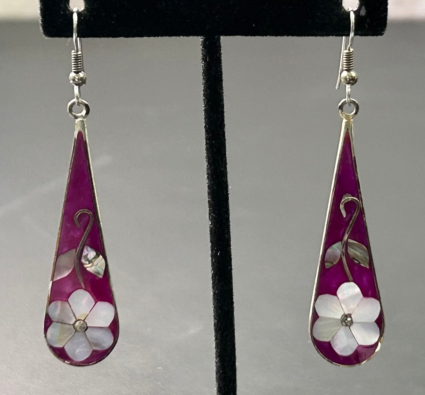 Alpaca Abalone Inlay Earrings