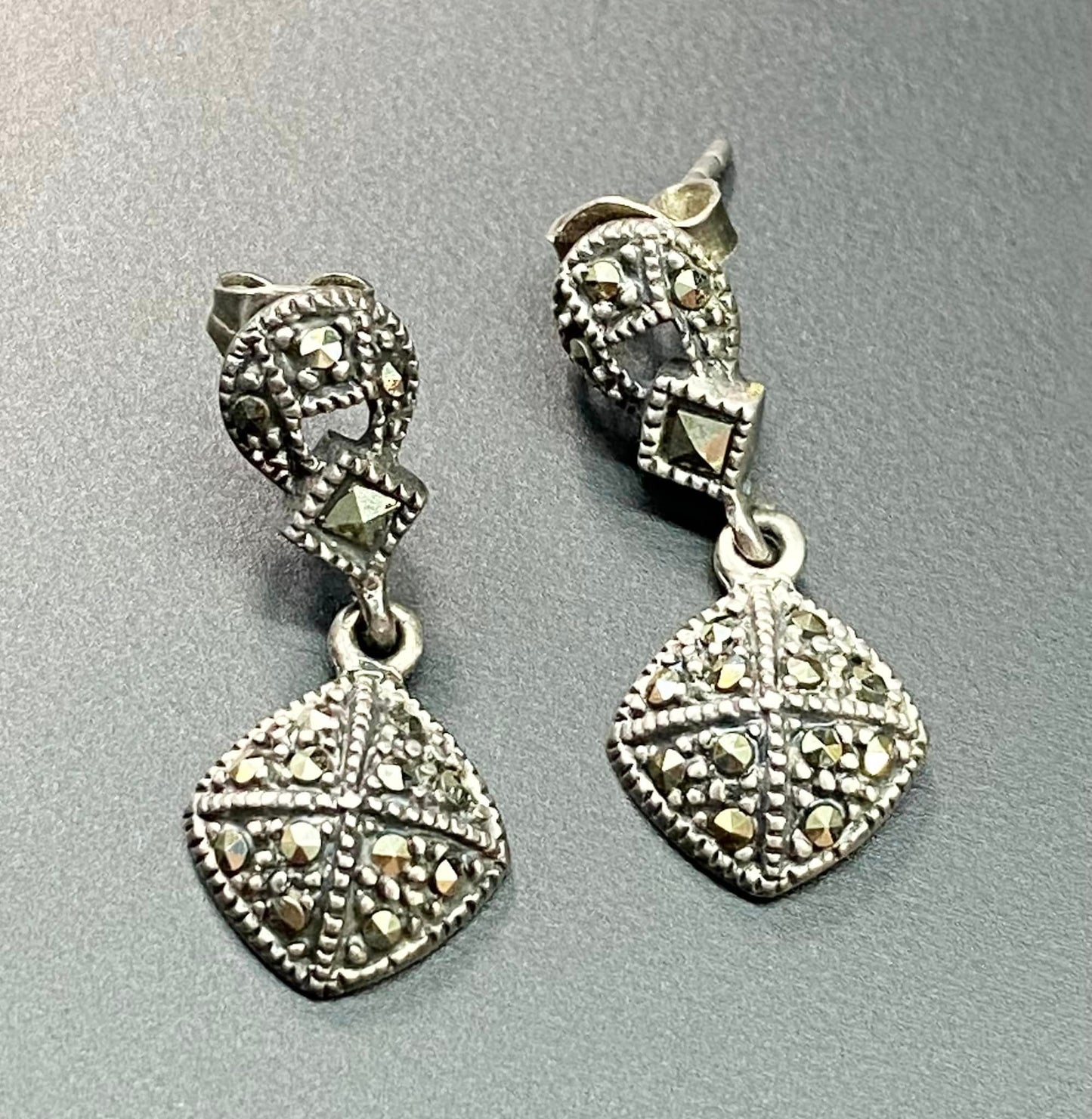 Sterling Silver Marcasite Earrings