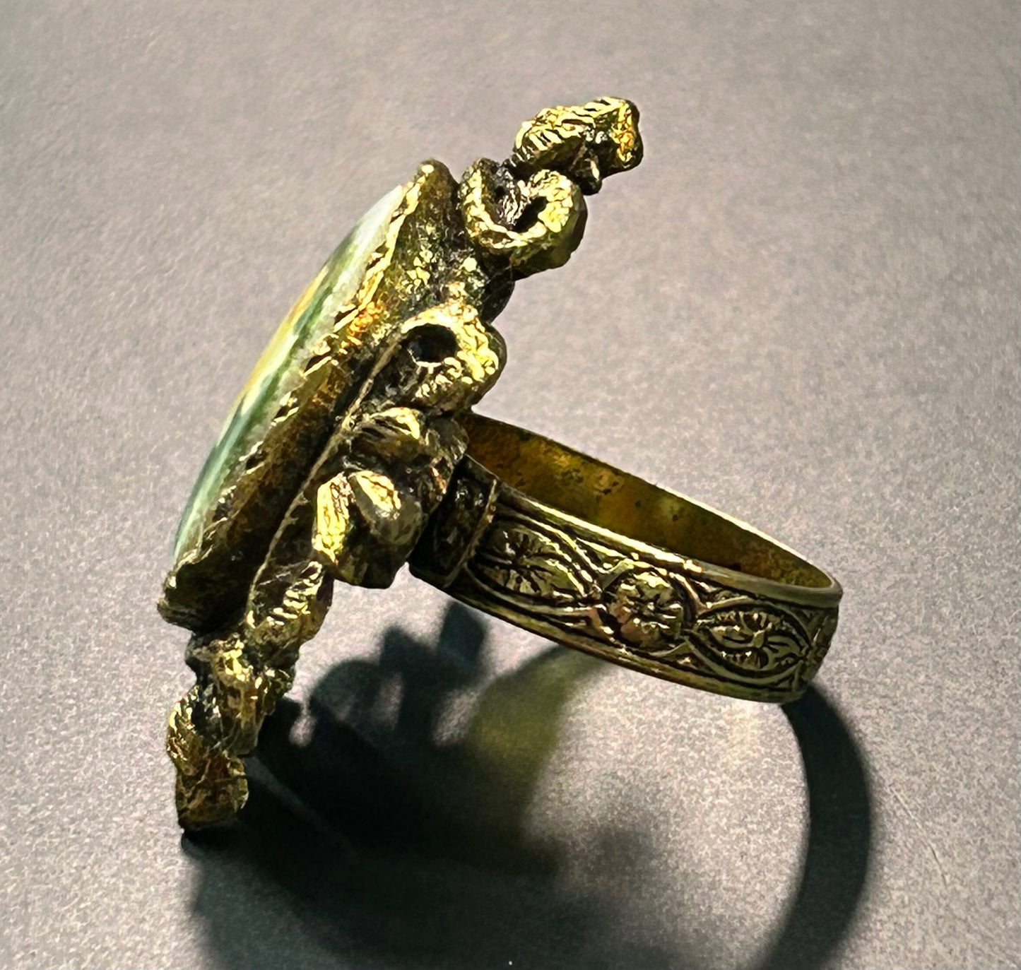 Vintage Yellow Rose Ring