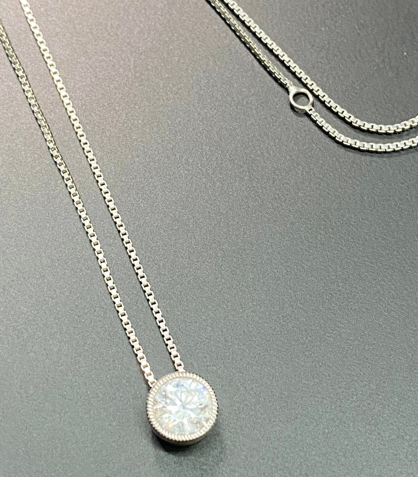 Sterling Silver CZ Pendant Necklace