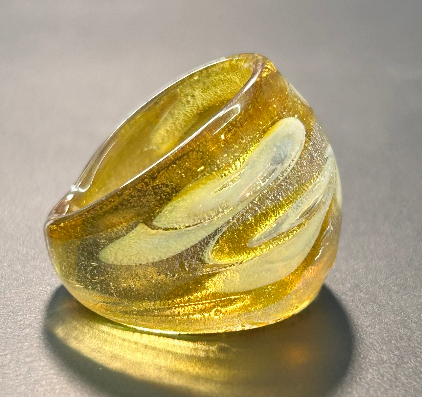 Yellow Glass Ring