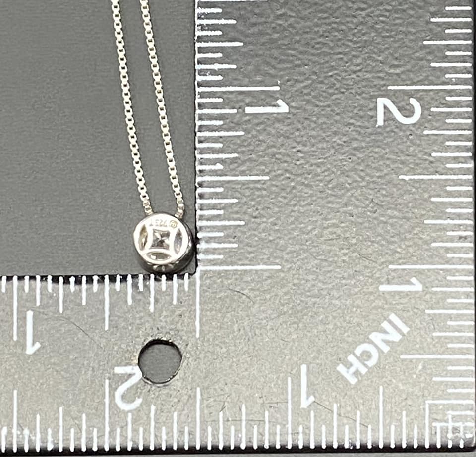 Sterling Silver CZ Pendant Necklace